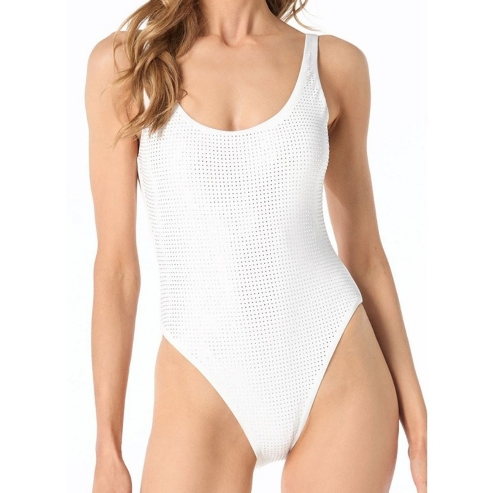 Michael Kors Women's Rhinestone One-Piece Swimsuit NWT Sz 6. #A75